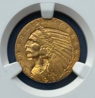 1913 $5 Indian Head Half Eagle NGC MS 63