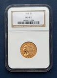 1915 $5 Gold Indian Half Eagle NGC MS62