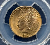 1912 $10 Gold Indian PCGS MS62