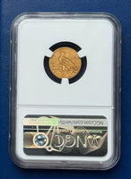 1909 $2.50 Gold Indian Quarter Eagle NGC MS62