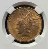 1911 $10 Indian NGC MS63