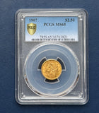 1907 $2.50 Liberty PCGS MS65 Shield