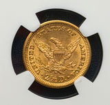1906 Gold $2.5 Liberty Head Quarter Eagle NGC MS65
