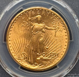 1911-S Gold $20 Saint Gaudens PCGS MS63