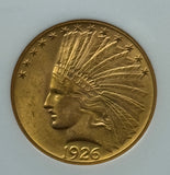 1926 $10 Gold Indian Head NGC MS 64