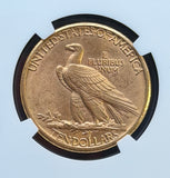 1908 D No Motto $10 Indian Gold Eagle NGC MS 61
