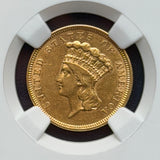 1854 $3 Gold Princess NGC AU 55