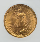 1907 Gold $20 Saint Gaudens Double Eagle NGC MS 63