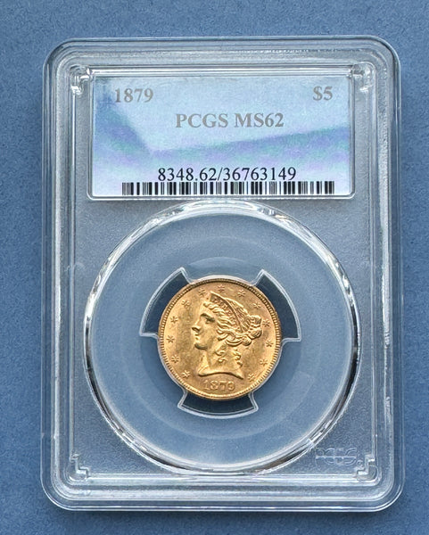 1879 Gold $5 Liberty PCGS MS62