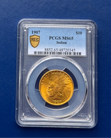 1907 $10 Indian Head Eagle PCGS Shield MS65