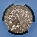 1909-D Gold $5 Indian CAC MS63