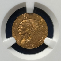 1913 US $2.50 Gold Indian Head Quarter Eagle NGC MS 63