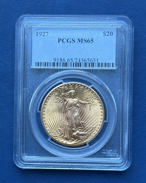 1927 $20 Saint Gaudens Double Eagle PCGS MS65