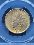 1907 No Motto $10 Indian Gold Eagle PCGS MS63