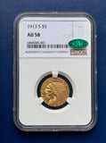 1913 S $5 Indian Head NGC AU 58 CAC