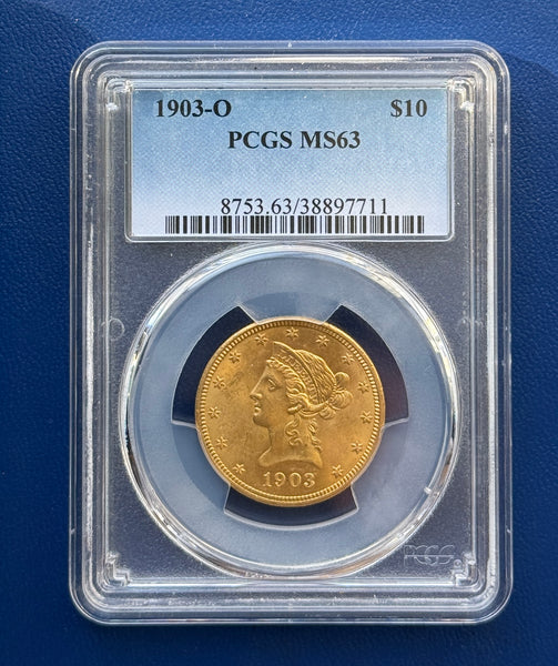 1903-O $10 Liberty Gold Eagle PCGS MS63