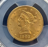 1903-O $10 Liberty Gold Eagle PCGS MS63