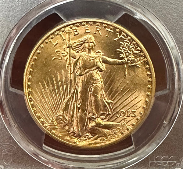 1913 $20 Saint Gaudens PCGS Shield MS62