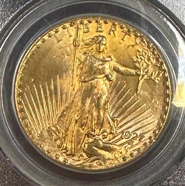 1927 $20 Saint Gaudens Gold Double Eagle PCGS MS65