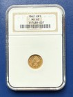 1862 G$1 NGC MS 62