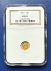 1851 G$1 NGC MS 63