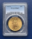 1915-S $20 Saint Gaudens Double Eagle PCGS MS63
