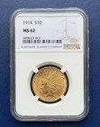 1914 $10 Indian Head Gold Eagle NGC MS 62