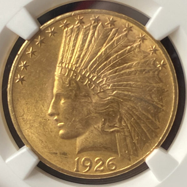 1926 Gold $10 Indian Head Eagle NGC MS63