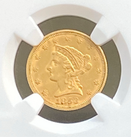 1853 $2 1/2 Liberty NGC MS62