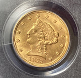 1873 Gold $2.5 Liberty PCGS MS62 Closed 3