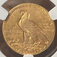 1925 D Gold $2.50 Indian Head Quarter Eagle NGC MS64+