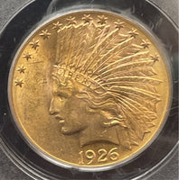 1926 Gold $10 Indian Head Eagle PCGS MS63