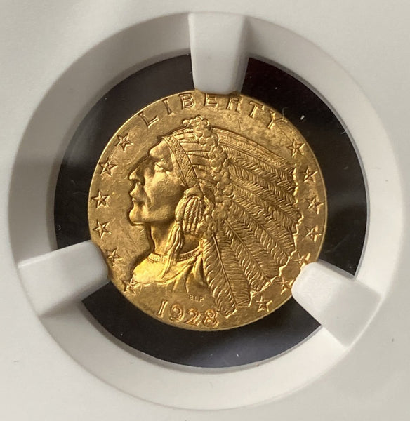 1928 Gold $2.5 Indian NGC MS64