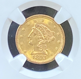 1893 $2.5 Liberty NGC MS62