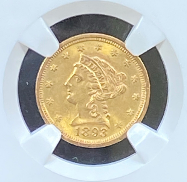 1893 $2.5 Liberty NGC MS62