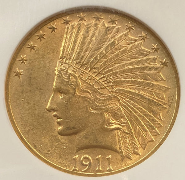 1911 $10 Indian NGC MS62