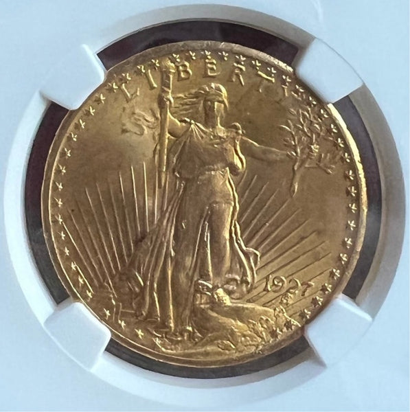 1927 Gold $20 St. Gaudens Double Eagle NGC MS 65