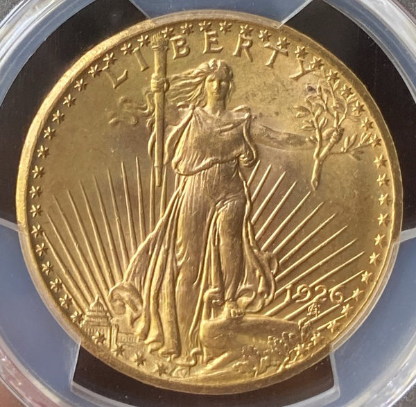 1926 Gold $20 St. Gaudens Double Eagle PCGS MS65