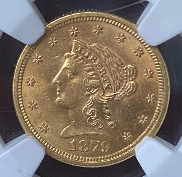 1879 Gold $2.5 Liberty NGC MS 63