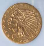 1908 D $5 Indian NGC MS 62