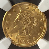 1906 Gold $2.5 Liberty Head Quarter Eagle NGC MS65