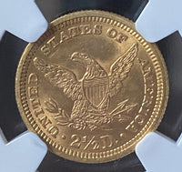 1879 Gold $2.5 Liberty NGC MS 63