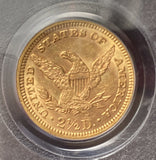 1873 Gold $2.5 Liberty PCGS MS62 Closed 3